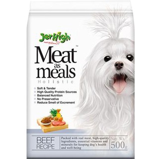 Bánh thưởng chó JerHigh Meat as Meals Beef Chicken Receipt 500g vị thịt bò thumbnail