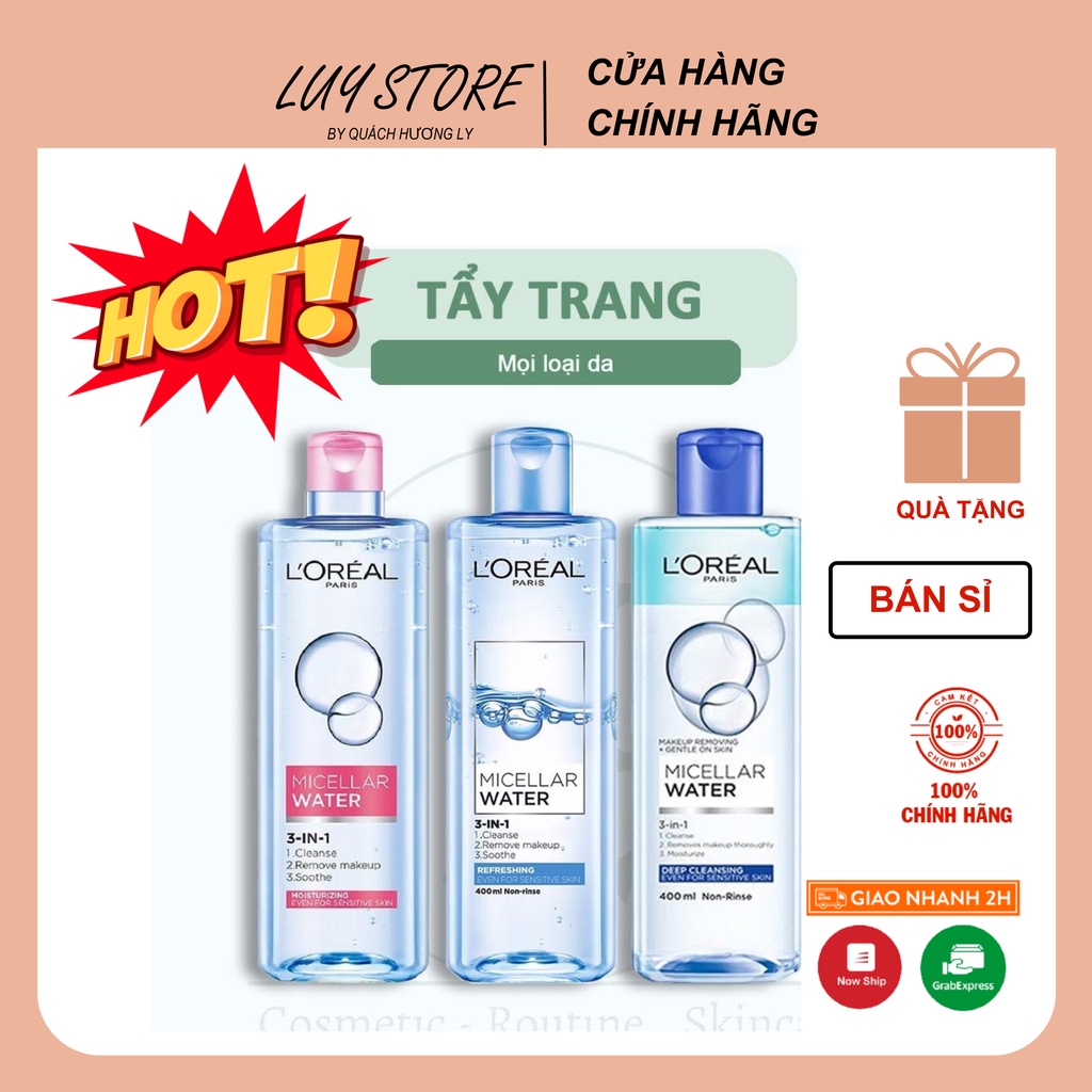 Nước tẩy trang Loreal L'Oreal Paris Micellar Water - Luy store