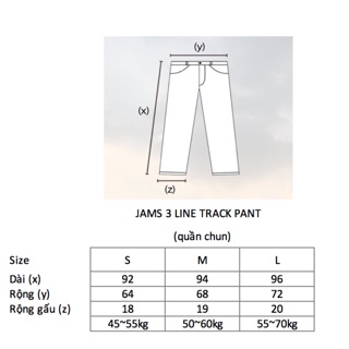 Quần JAMS 3 Line Track Pant