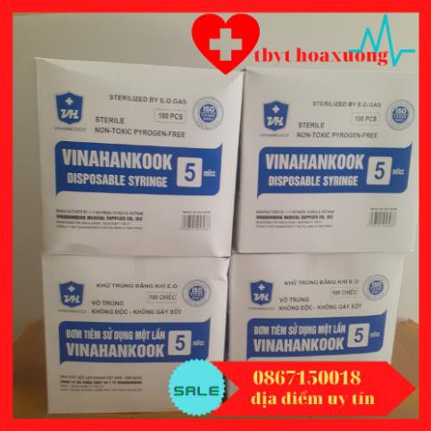 Bơm Tiêm 5ml/cc CỦA VINAHANKOOK Sử Dụng 1 Lần