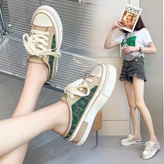 Giầy sục thể thao đạp gót họa tiết thổ cẩm cao cấp hot trend mới 2022
