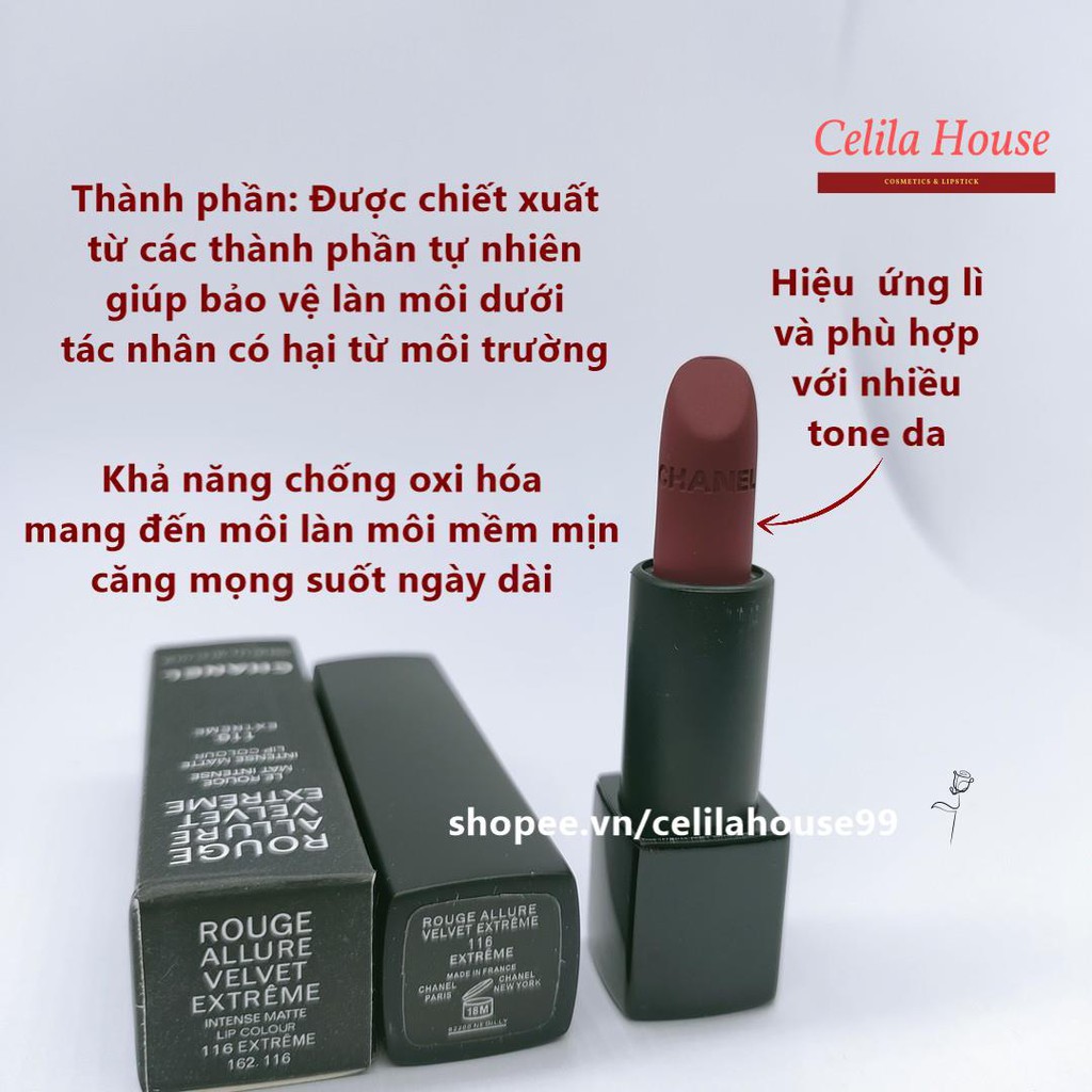 Son Chanel Rouge Allure Velvet Extreme Màu 116 Extreme  Dòng Son Cao Cấp Chính Hãng 1.2g | BigBuy360 - bigbuy360.vn