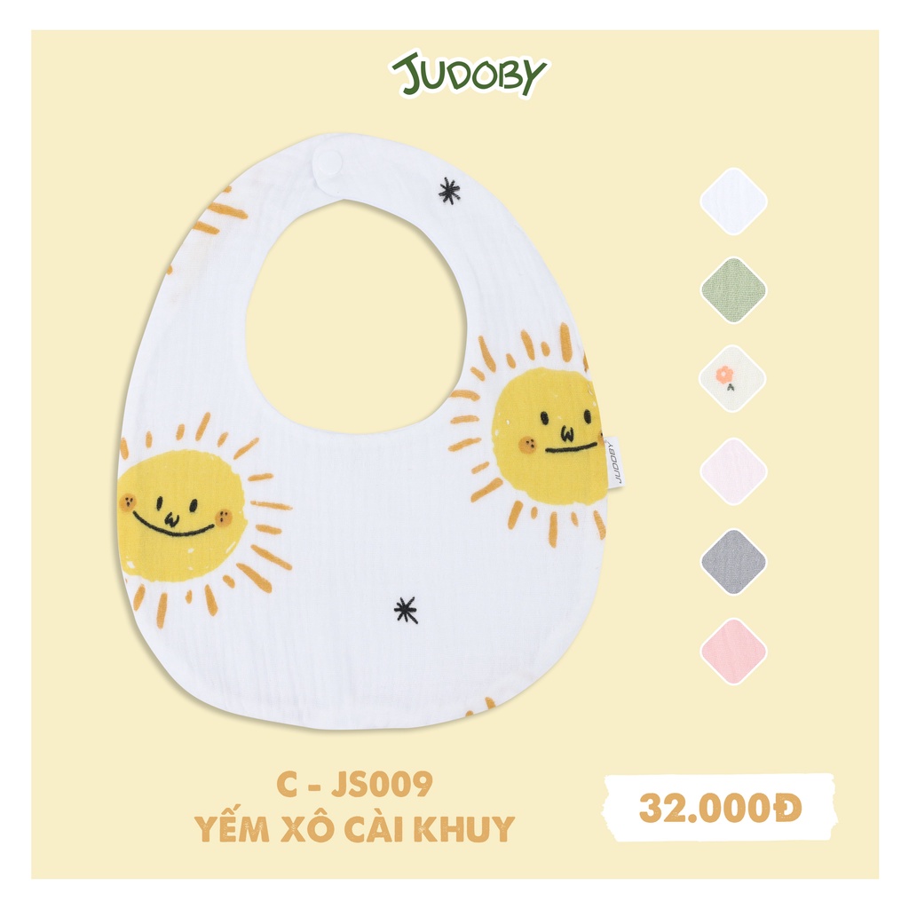 Judoby - Yếm xô cao cấp khuy bấm cổ tròn cho bé JS009