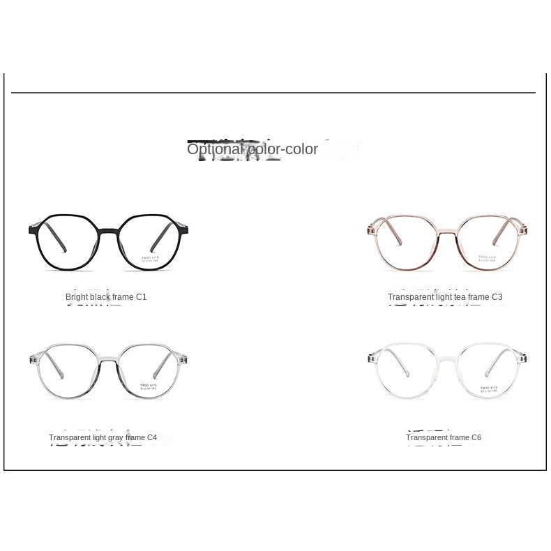 Mắt Kính Đa Giác Trong Suốt Chống Bức Xạ Từ Máy Tính 0°~600°