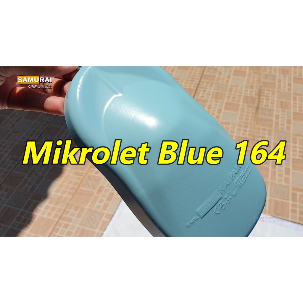 [COMBO] Sơn xịt SAMURAI màu Xanh Mikrolet - 164 (gồm 4 chai: lót-nền-màu-bóng)