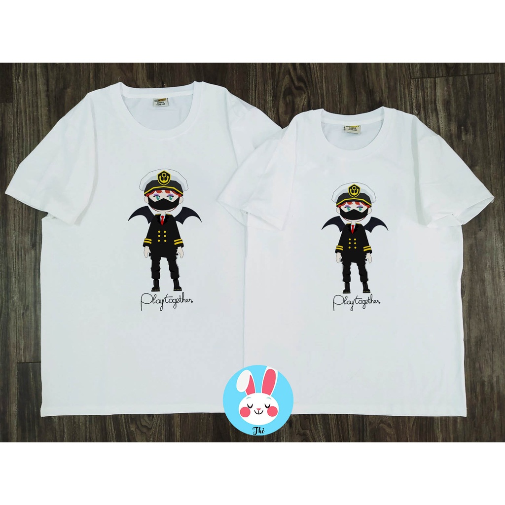 Áo thun Play Together giá rẻ - Mẫu Thuyền Trưởng - Hình in nét dễ thương