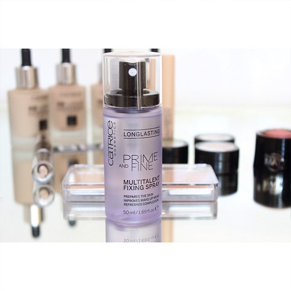 Xịt Khóa Nền Căng Bóng Da CATRICE Prime And Fine Long Lasting Multitalent Fixing Spray
