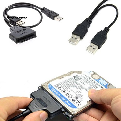 Dây Cáp Chuyển Đổi Ổ Cứng Sata 7 + 15 Pin 22 Sang Usb 2.0 Cho 2.5 Hdd Laptop