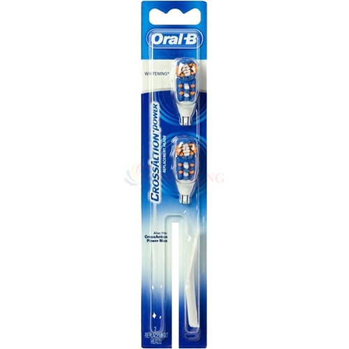 Đầu bàn chải thay thế bàn chải điện dùng pin Oral-B CrossAction Power Whitening 98728526 (Set 2 cái) - Hàng nhập khẩu