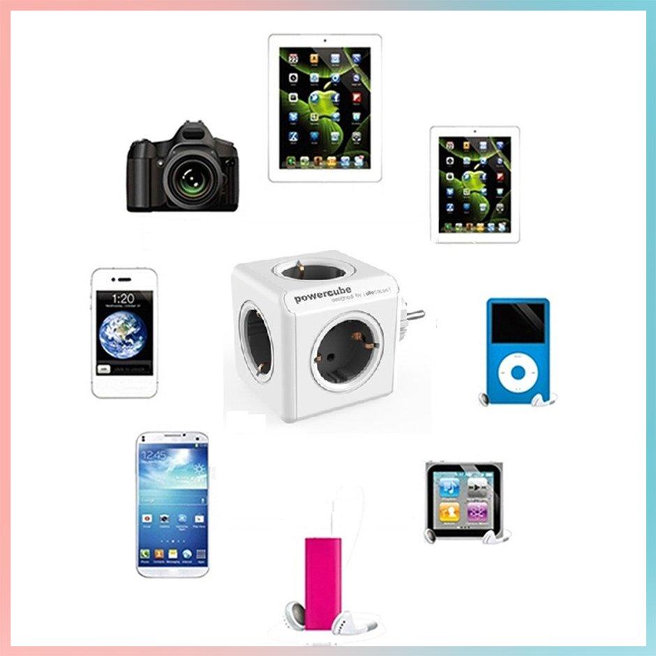 【giao hàng hôm nay>>>Powercube Creative Cube Socket Power Strip Socket EU Plug Power Strip USB Multi Smart Plug Conversion Socket