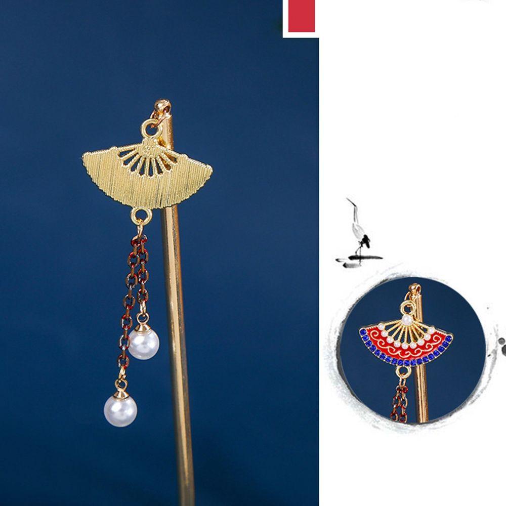 Trâm Cài Tóc Đính Ngọc Trai Tua Rua Phong Cách Trung Hoa Cổ Điển Cho Nữ