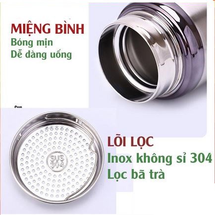 Bình giữ nhiệt inox 304 dung tích 1500ml 3 lớp cách nhiệt, bình đựng nước giữ nóng 10h, lạnh hơn 20 giờ