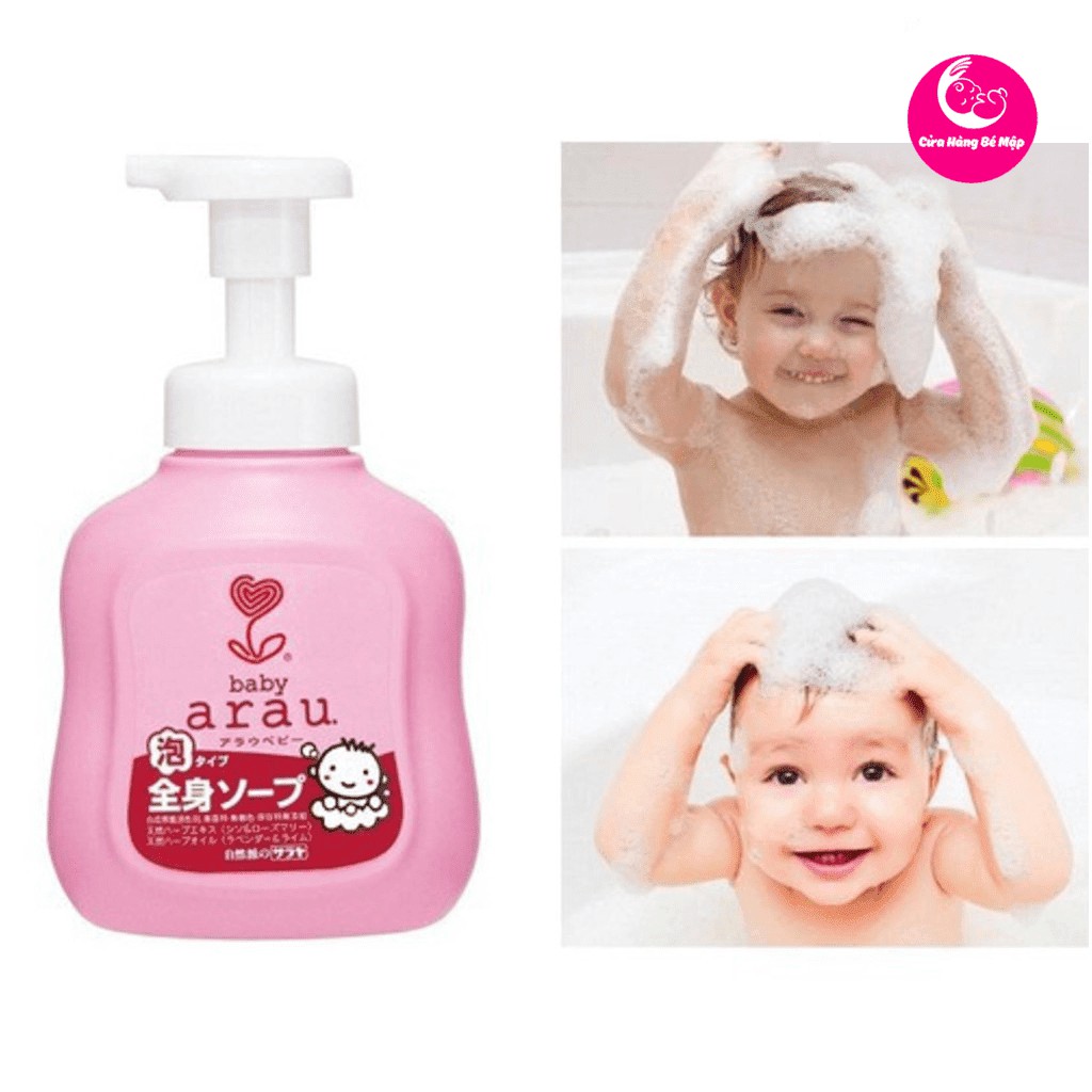 Sữa tắm gội Arau Baby toàn thân êm dịu cho bé (Chai 450ml)