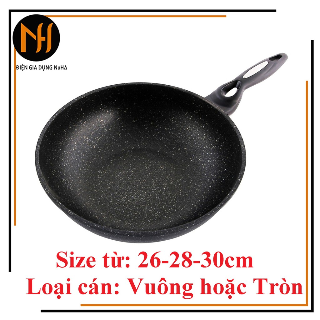 Chảo Vân Đá Chống Dính Siêu Bền Siêu Dày Sunh0ouse Size 26/28/30cm chọn phân loại