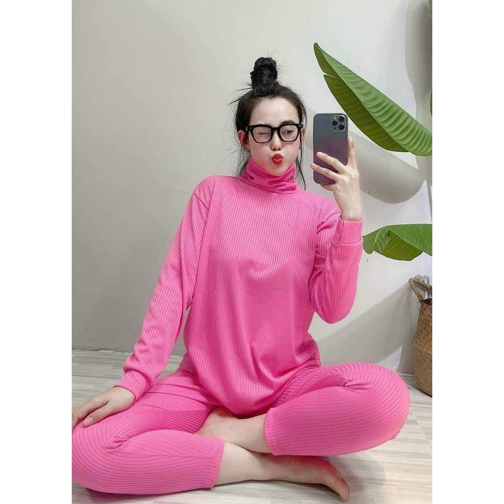 Set Ủ Kem Cổ Lọ Thun Gân