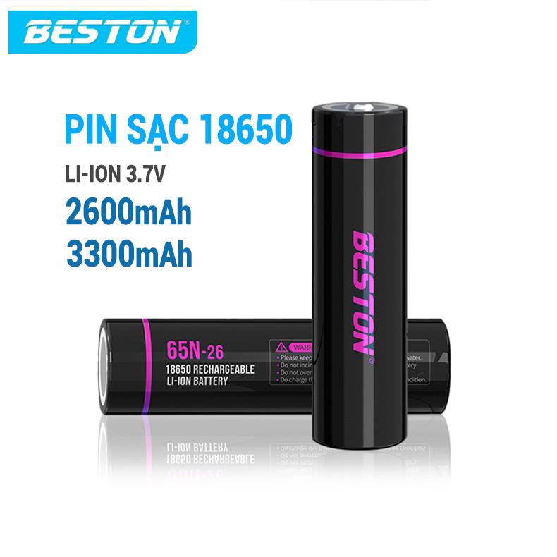 Pin Sạc 18650 3300mAh Beston Dung Lượng Thực (Đầu nhọn, đầu bằng) cho pin xe điện, máy khoan, nguồn dự phòng