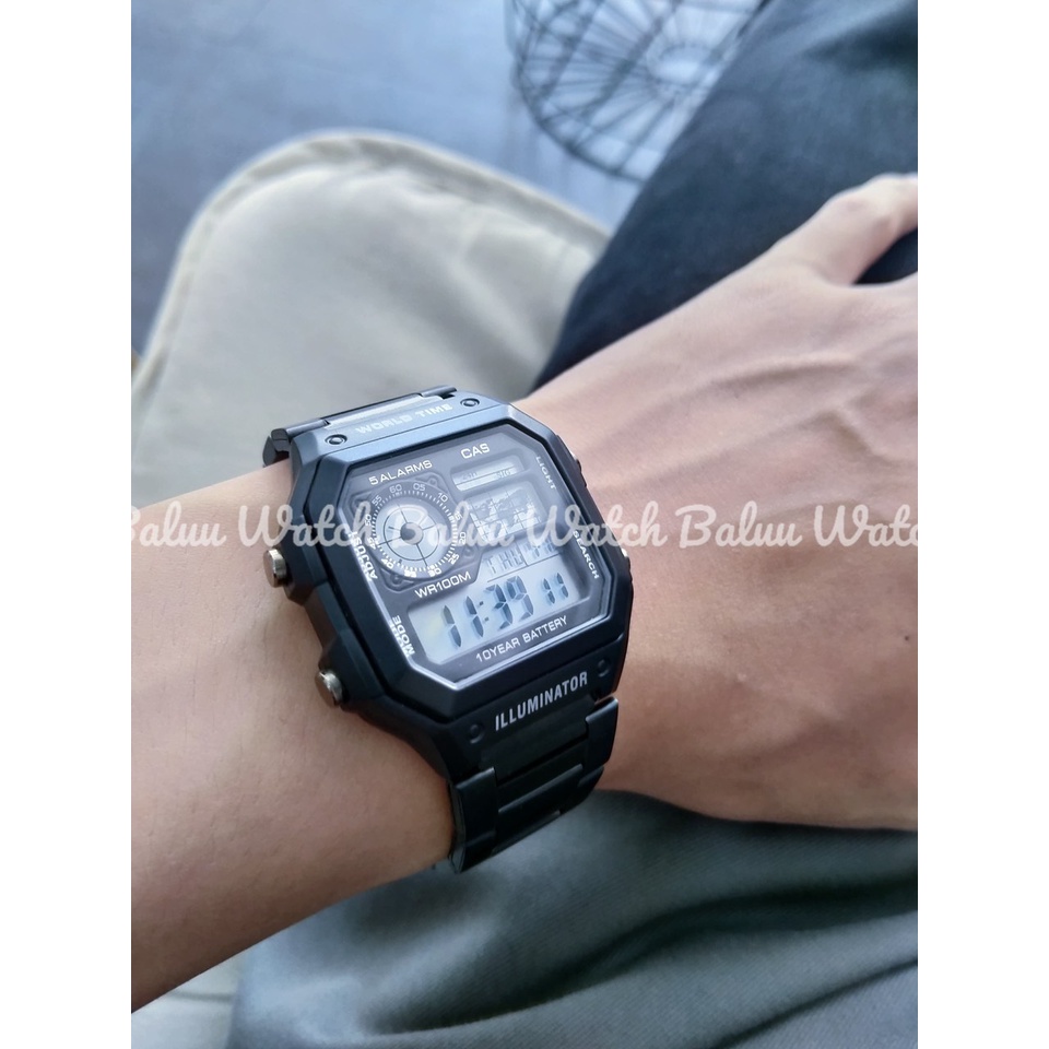 Đồng hồ điện tử thể thao nam - AE1200, full thép mạnh mẽ | BigBuy360 - bigbuy360.vn