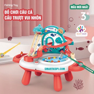 Bộ Đồ Chơi Câu Cá Cầu Trượt Và Chim Cánh Cụt Leo Thang Có Nhạc Cho Bé Cực Đẹp