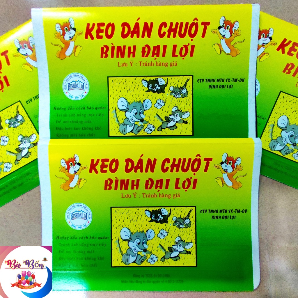 [Keo TỐT] Keo dính chuột Siêu Dính (có mồi) | Miếng keo dán chuột | Miếng bẫy chuột