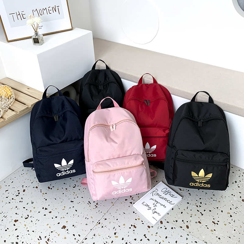 Ba lô đi học vải canvas in họa tiết logo Adidas thời trang trẻ trung cho nam và nữ