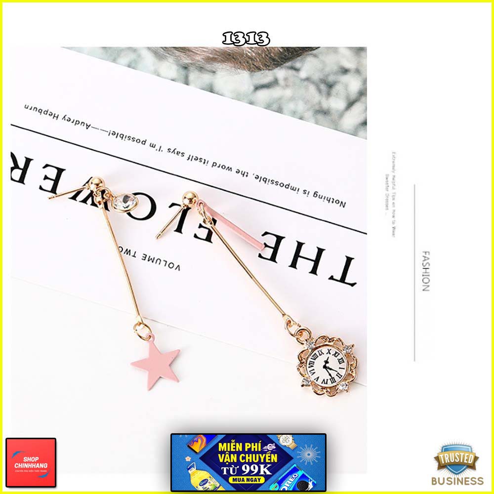 BÔNG TAI NỮ DÁNG DÀI MẶT ĐỒNG HỒ CỰC LẠ PHONG CÁCH - CH1313