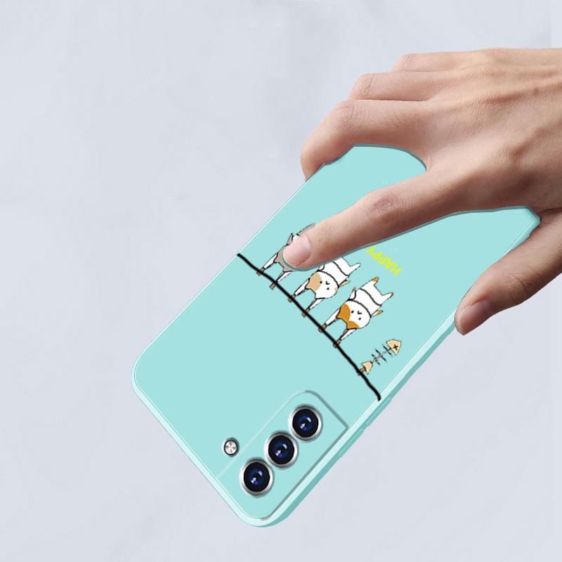 Ốp lưng samsung s21 fe samsung s21 ultra samsung s21 plus Ốp Điện Thoại Silicon Mềm Bảo Vệ Cho samsung s21 fe samsung s21 ultra samsung s21 plus LSMM01 viền vuông cute