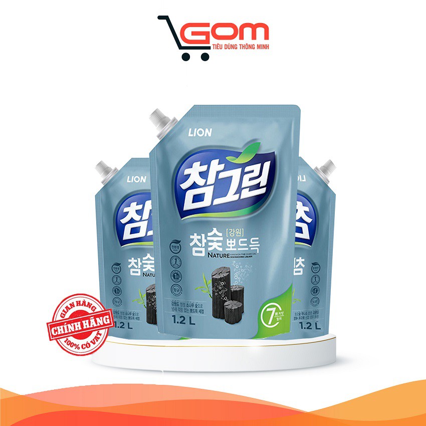 Nước Rửa Chén Bát Chiết Xuất Than Cây Thông Hoạt Tính Lion, Cho Da Nhạy Cảm GOM