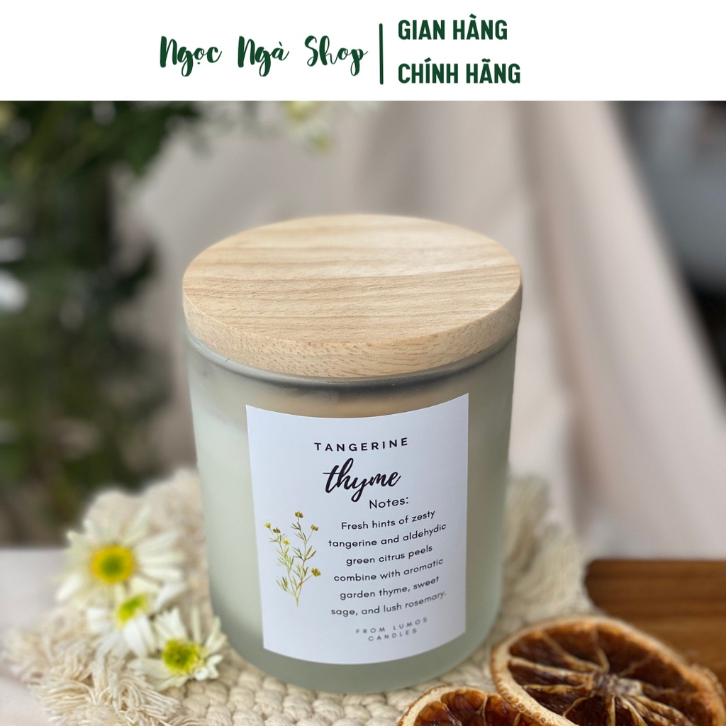 Nến Thơm Cao Cấp Lumos  Thuyme (Parsley, sage, rosemary, and thyme𝗲) – NT25 - Nến trang trí - Đạt tiêu chuẩn Quốc Tế