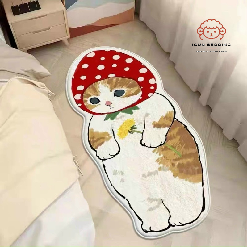 Thảm decor hình mèo IGUN BEDDING siêu đáng yêu
