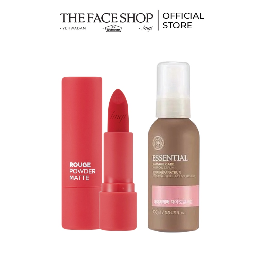 [Mã COSTFST3 -8% đơn 250K] Combo Tinh Dầu Dưỡng Tóc The Faceshop 100ml+Son Môi Trang Điểm màu 04 TheFaceShop 3.2ml