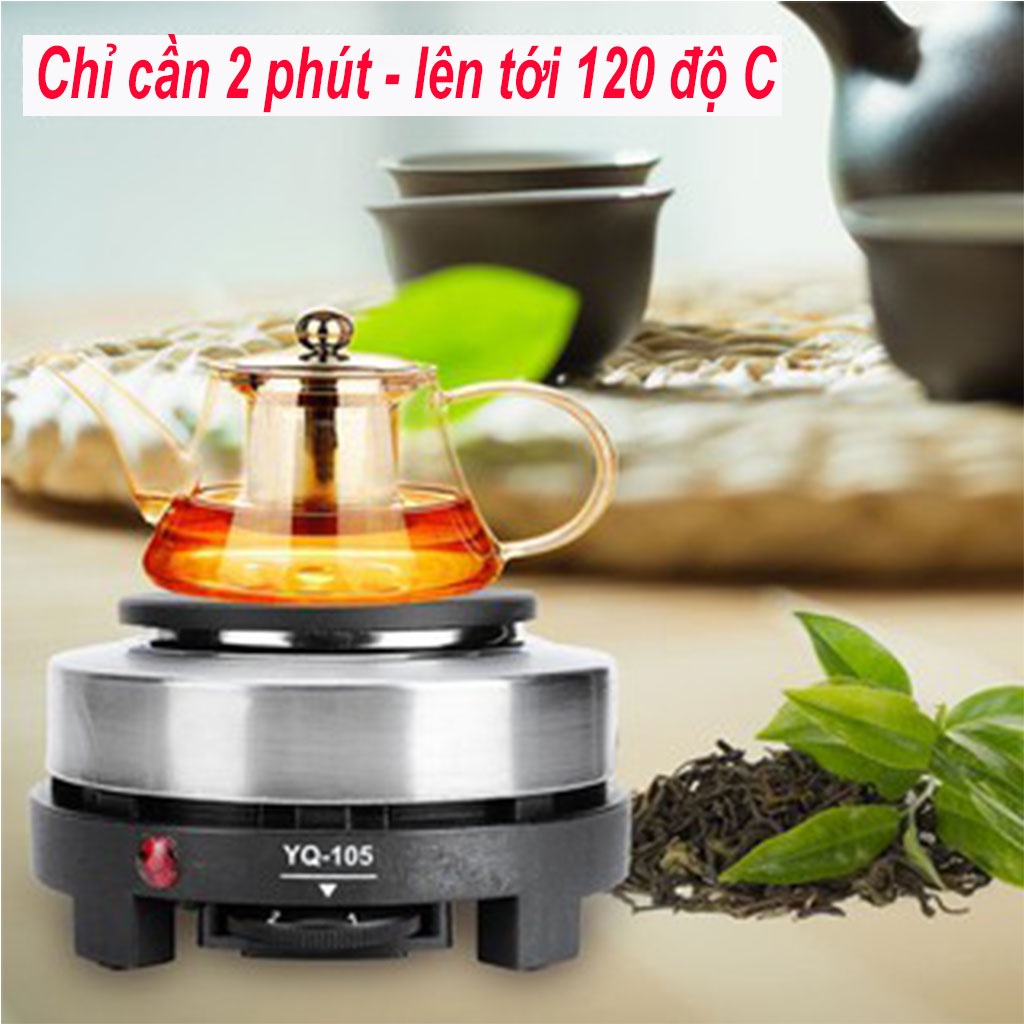 Bếp điện mini 500W không kén nồi dùng để đun sôi cà phê và hâm thức ăn - Bảo hành 12 tháng