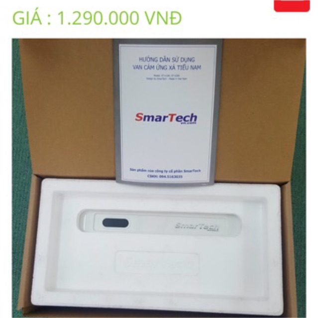 Van xả tiểu cảm ứng Smartech ST-v100 sử dụng pin