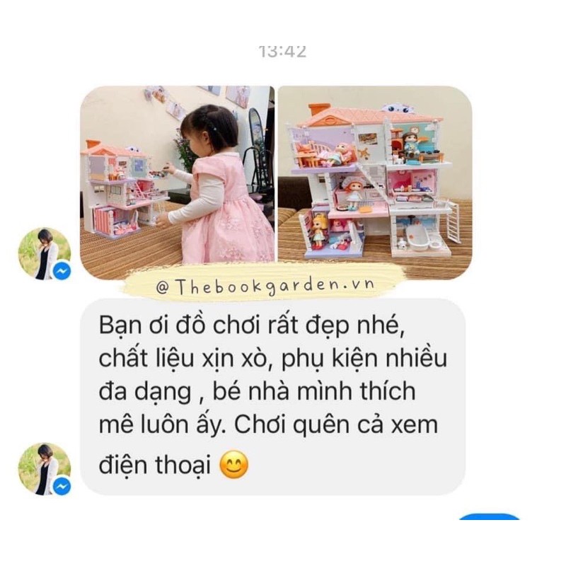 MÔ HÌNH NHÀ BÚP BÊ 4 IN 1