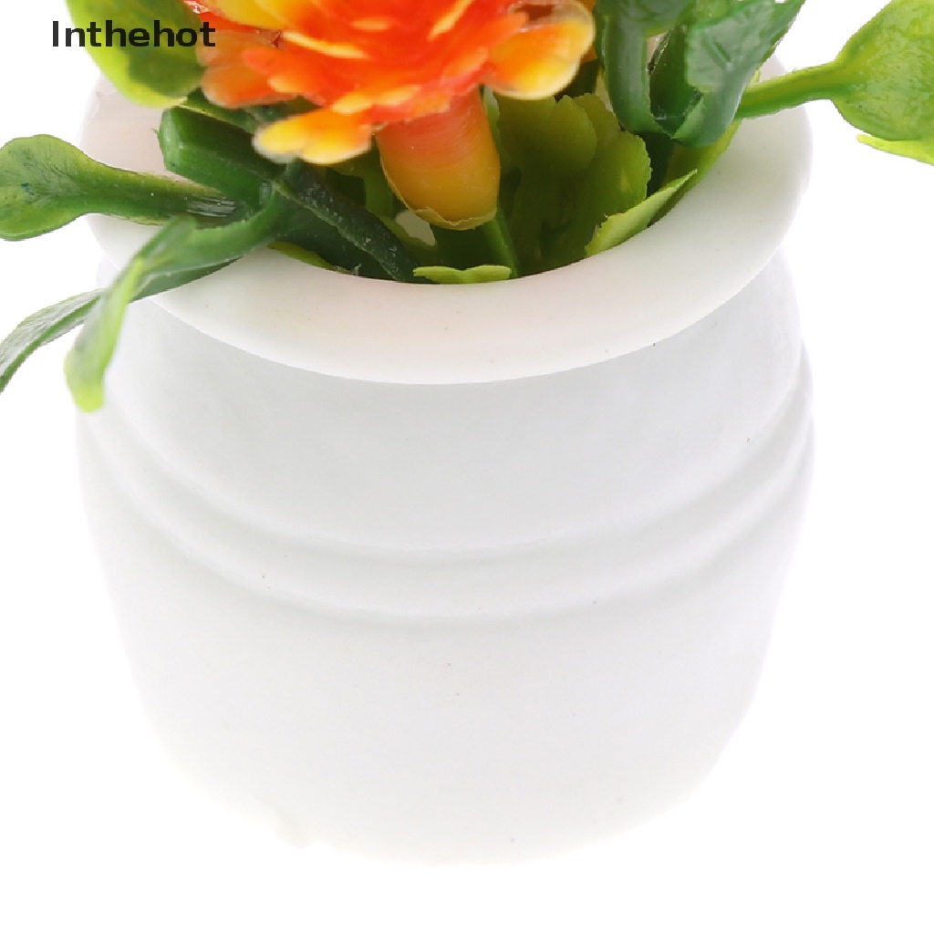Bộ 3 Chậu Cây Xanh mini Tỉ Lệ 1: 12 Trang Trí Nhà Búp Bê