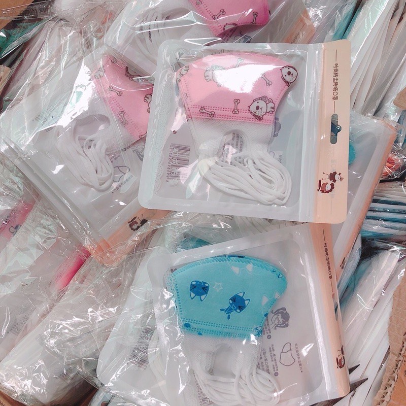 Sét 5 khẩu trang 3D cho bé từ 0_9 tuổi