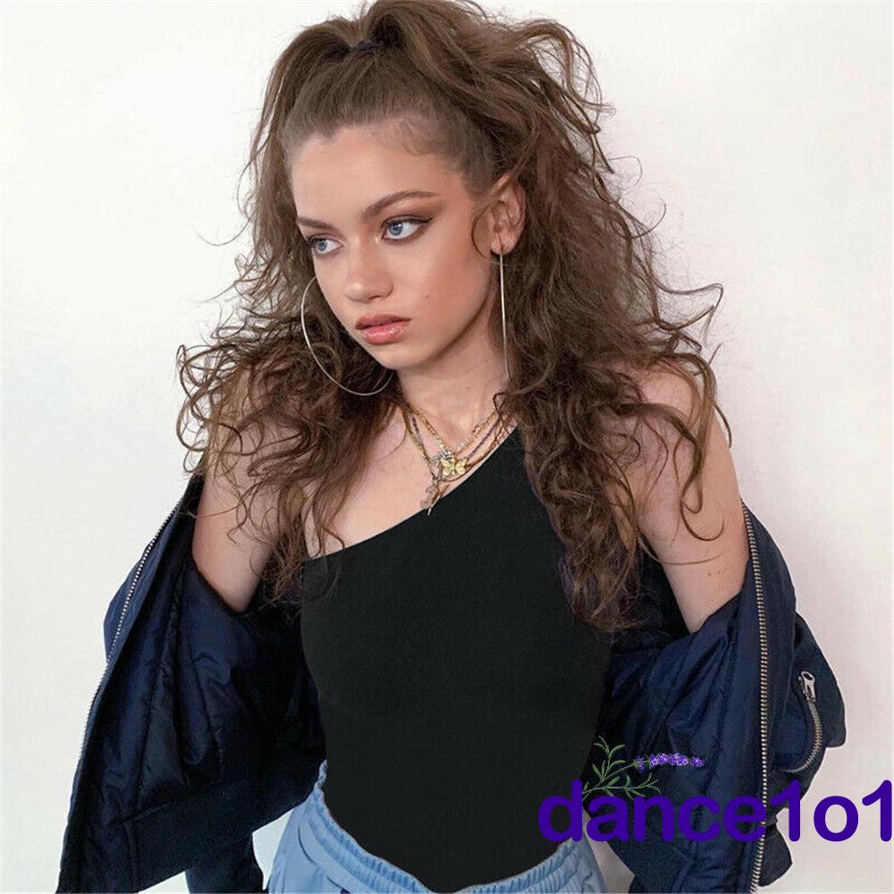 Áo liền quần thiết kế chéo một bên vai thời trang cho nữ