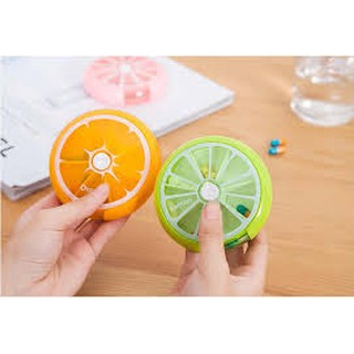 Hộp đựng thuốc tròn bấm trái cây
