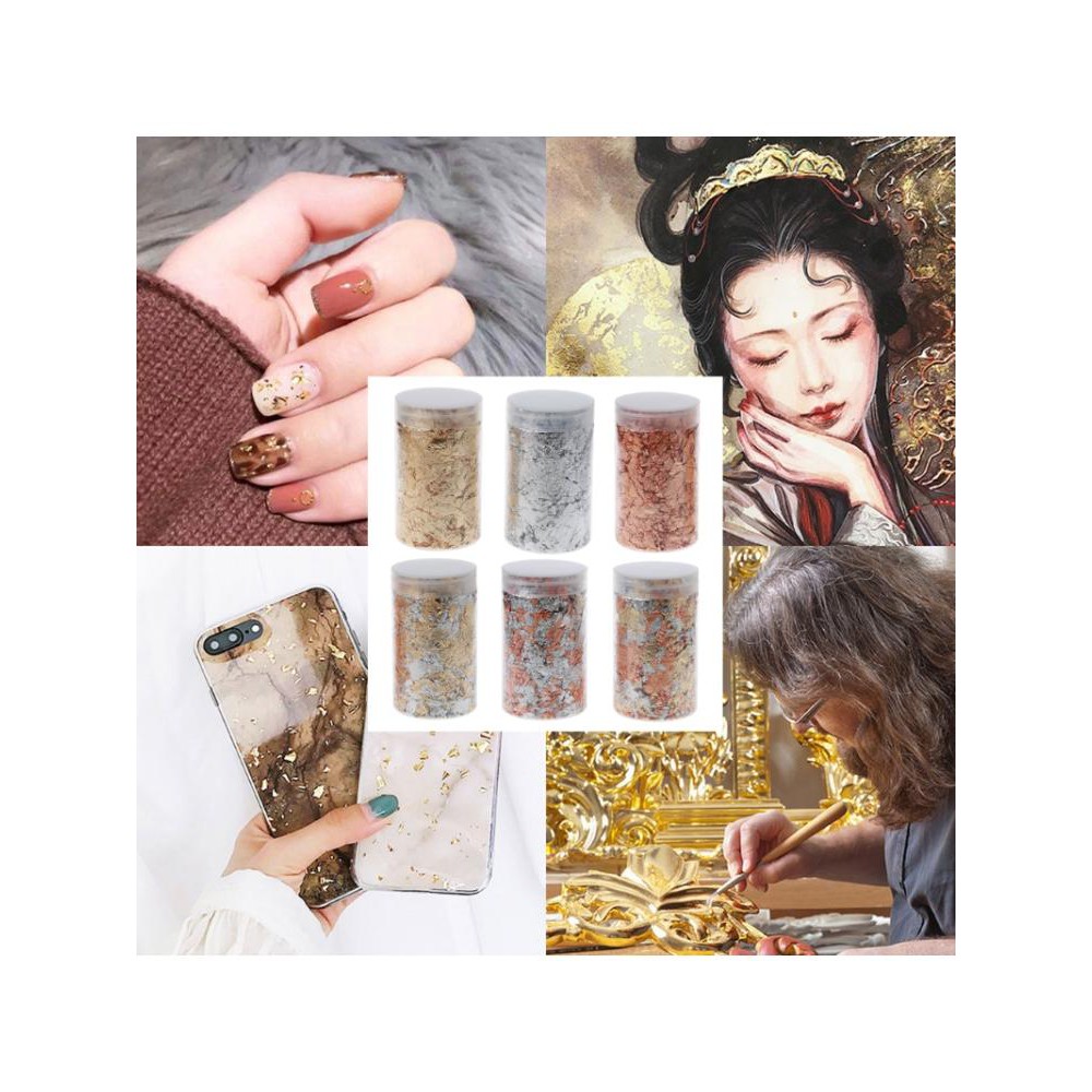 10g Miếng Dán Trang Trí Mạ Vàng / Bạc