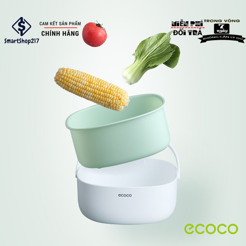 Rổ 2 Lớp Thoát Nước Cao Cấp - Thương Hiệu Nhật Bản ECOCO