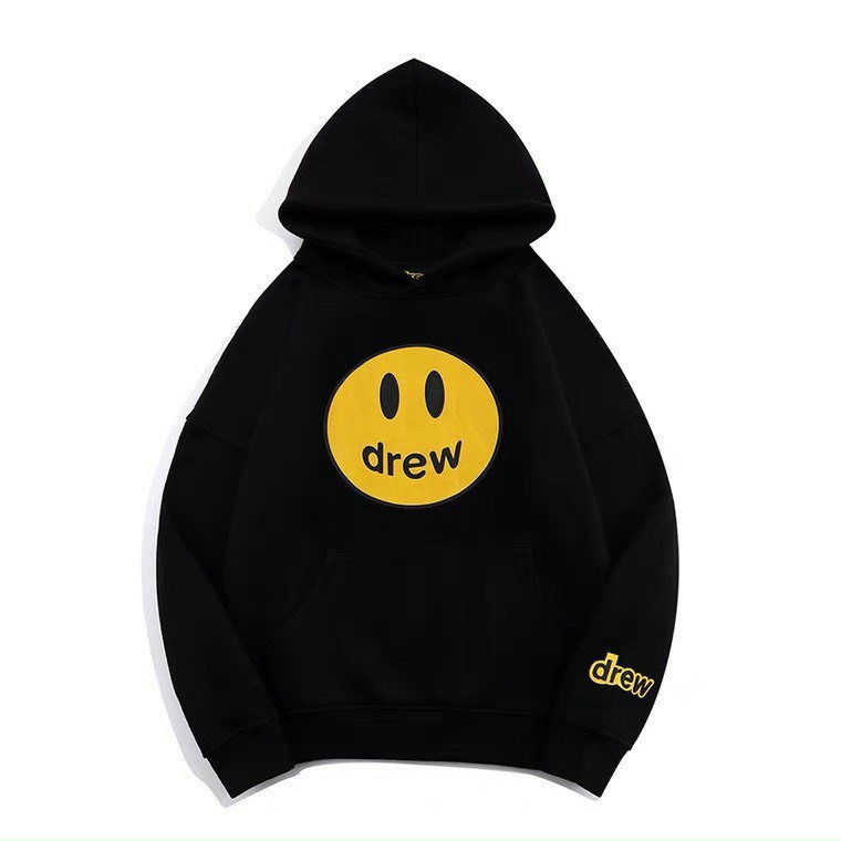 Áo nỉ Drew mặt cười hoodie sweater 2 màu đen trắng | BigBuy360 - bigbuy360.vn