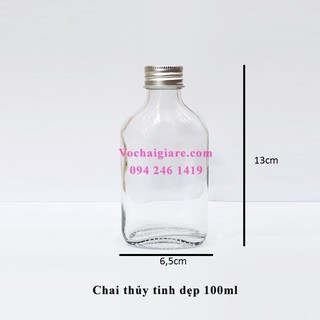 [GIÁ TỐT]COMBO 10 CHAI THỦY TINH DẸP THỦY TINH 100ML