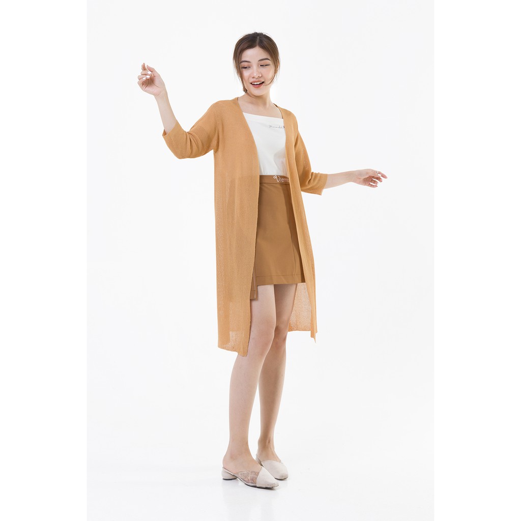 [Mã WABRLAMER giảm 15% tối đa 66k đơn 150k] Áo cardigan dáng dài, tay lỡ VIEN TRAN V65C19Q013 (Nhiều Màu)