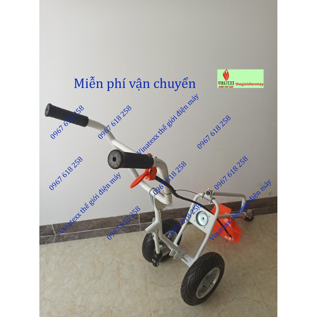 Khung máy cắt cỏ đẩy tay Vinatexx có bánh xe, khung ráp máy cắt cỏ đẩy tay