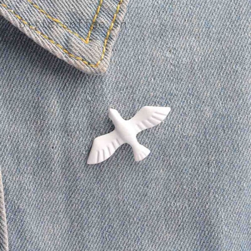 Ghim Trâm cài áo Vest / lapel pin hình 2 con chim bồ câu dành cho nữ xinh xắn