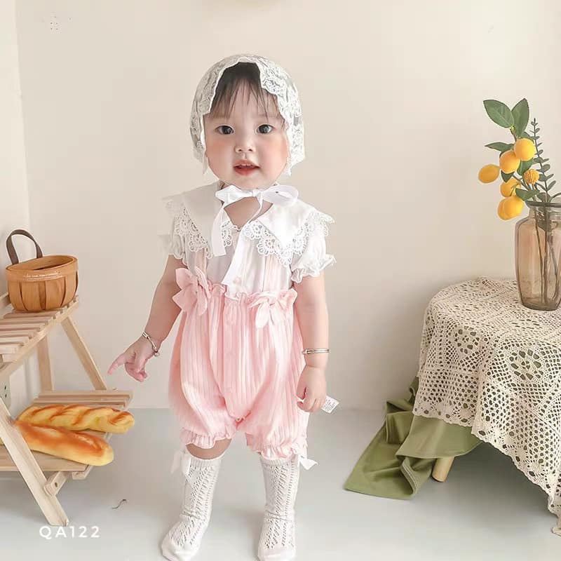 Body nơ hồng ko kèm mũ tất - QA122