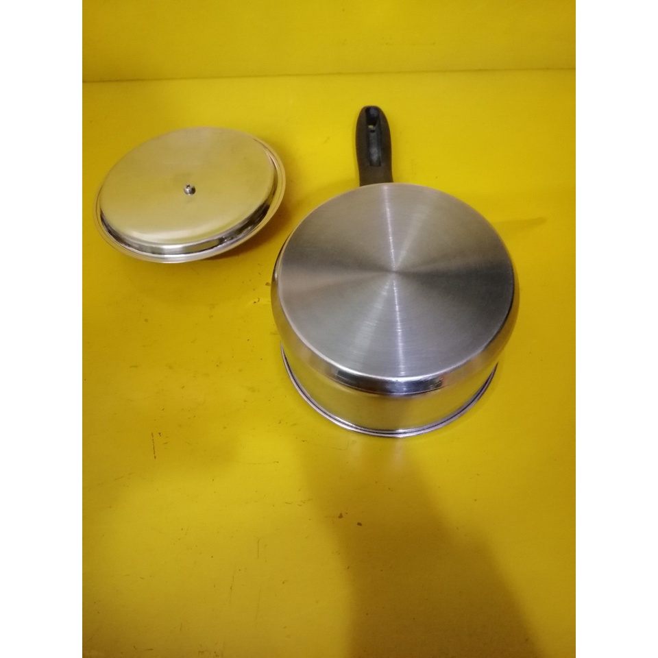 Quánh inox nội địa Nhật, size 14cm, cao 7cm (mã 641), Dùng được bếp từ