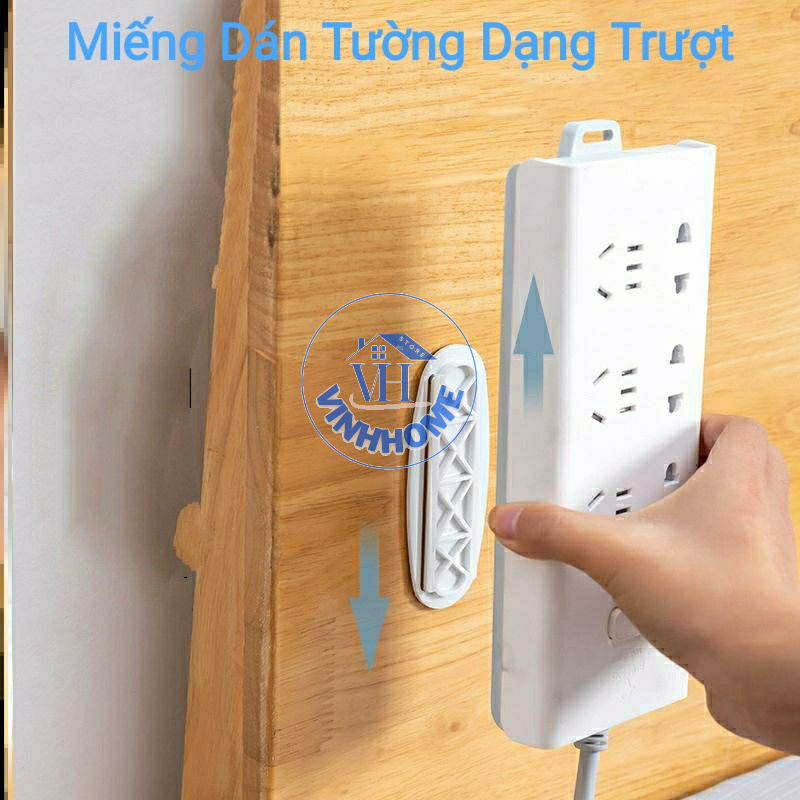 Bộ Miếng Dán Tường Dạng Trượt Treo Ổ Cắm Điện/ Mordem Wifi/ Remote đa năng.