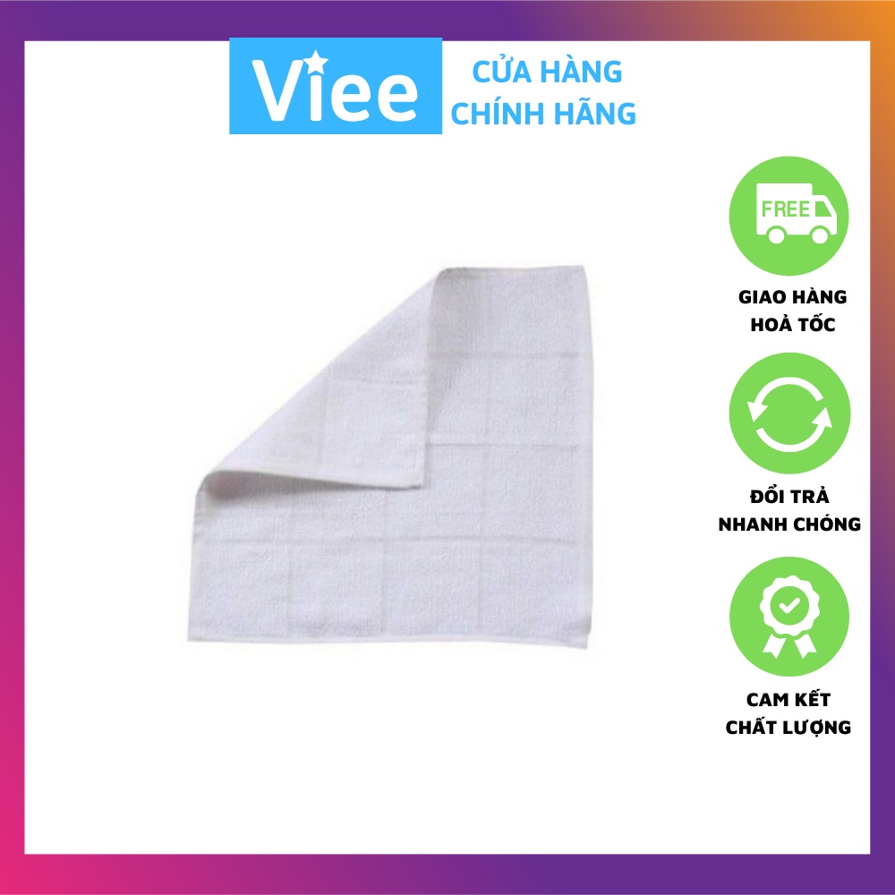 khăn ăn bộ 10 khăn lau nhà hàng vuông trắng loại tốt 28x28 cm