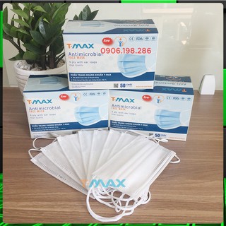 Khẩu trang y tế 💖freeship💖 combo 3 hộp khẩu trang y tế giấy kháng khuẩn t.max công nghệ kháng khuẩn 4 lớp