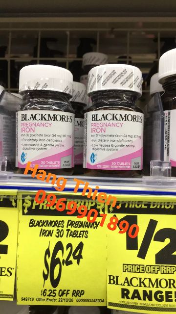 Viên Sắt Cho Bà Bầu Blackmores Pregnancy Iron không gây táo bón_30 viên | BigBuy360 - bigbuy360.vn